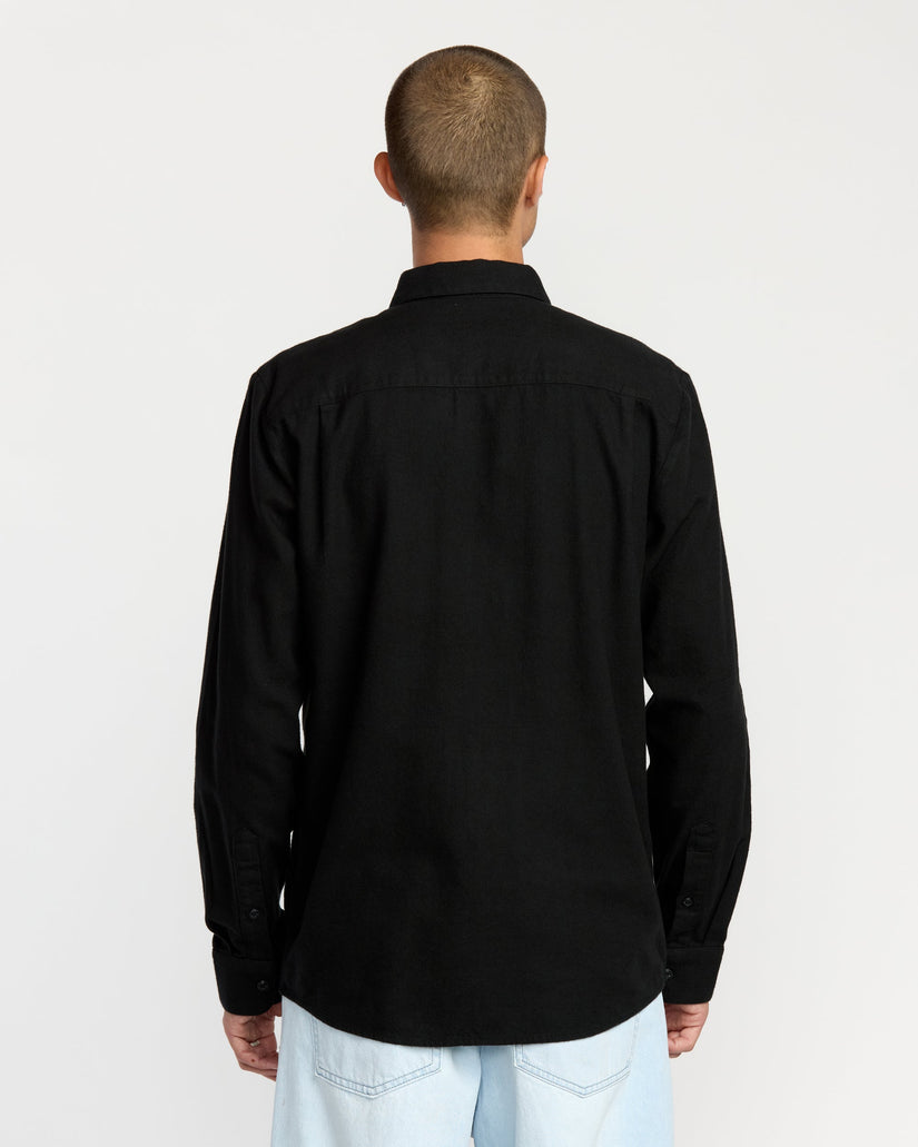 Caden Unifarbenes Hemd - Antique Black