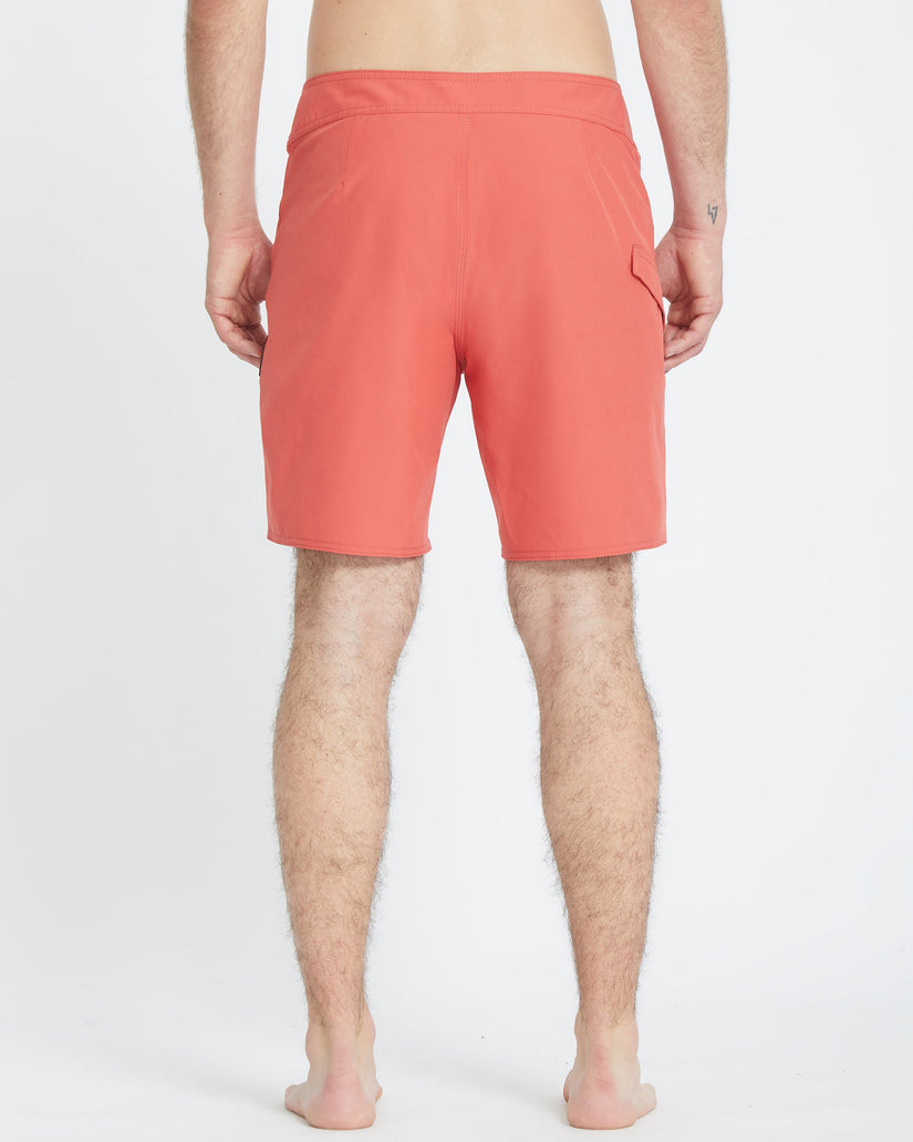 Lido Solid Mod 18" Boardshorts - CRANBERRY