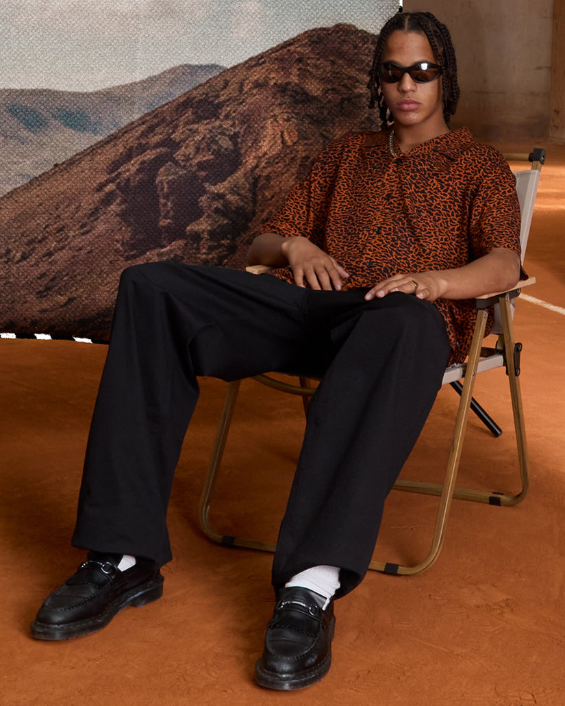 Baggos Pleat Trousers - Black