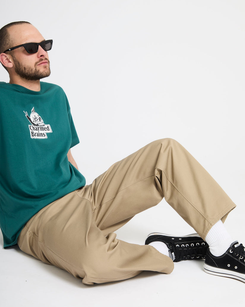 Freazy Loose Elasticated Waist Trousers - Khaki