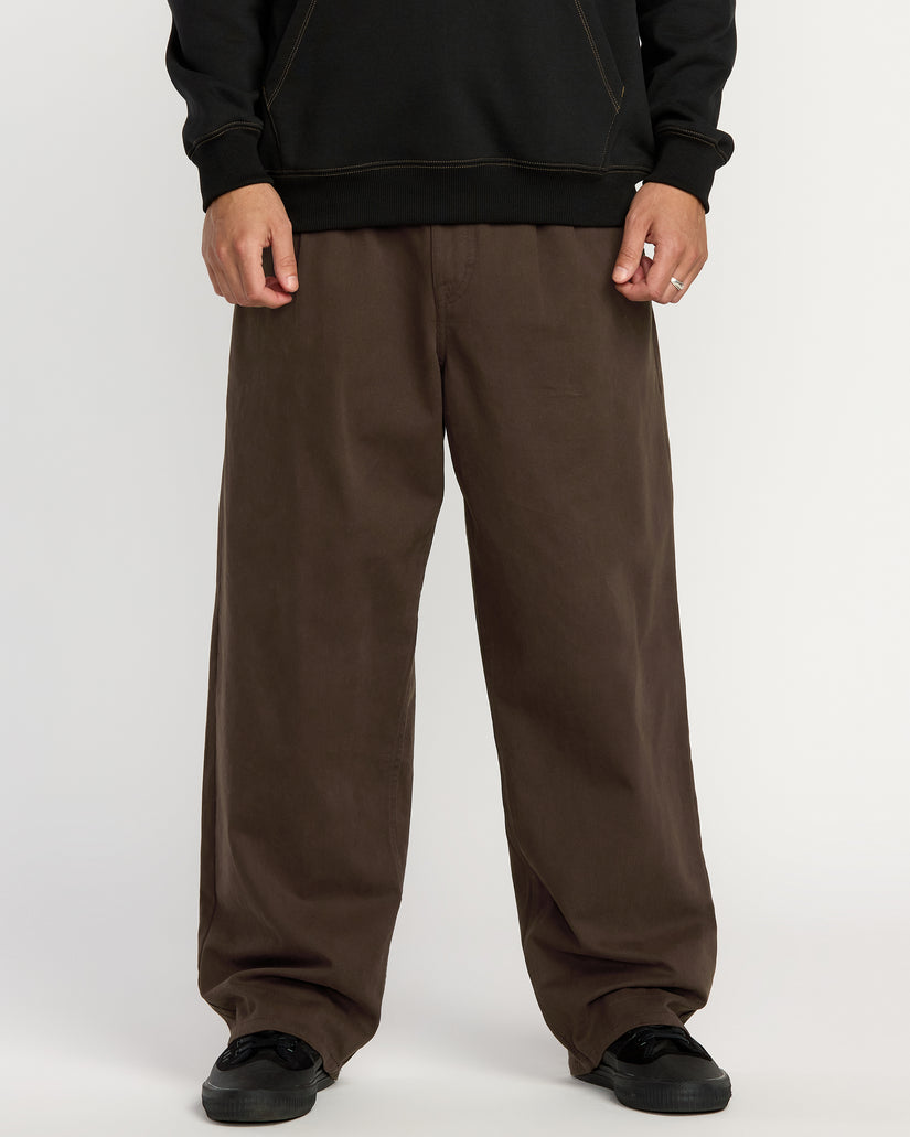 Pantalon À Taille Élastique Chillow Pleat - Cacao