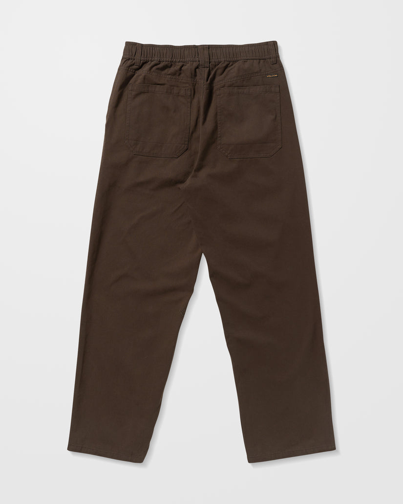 Pantalon À Taille Élastique Chillow Pleat - Cacao