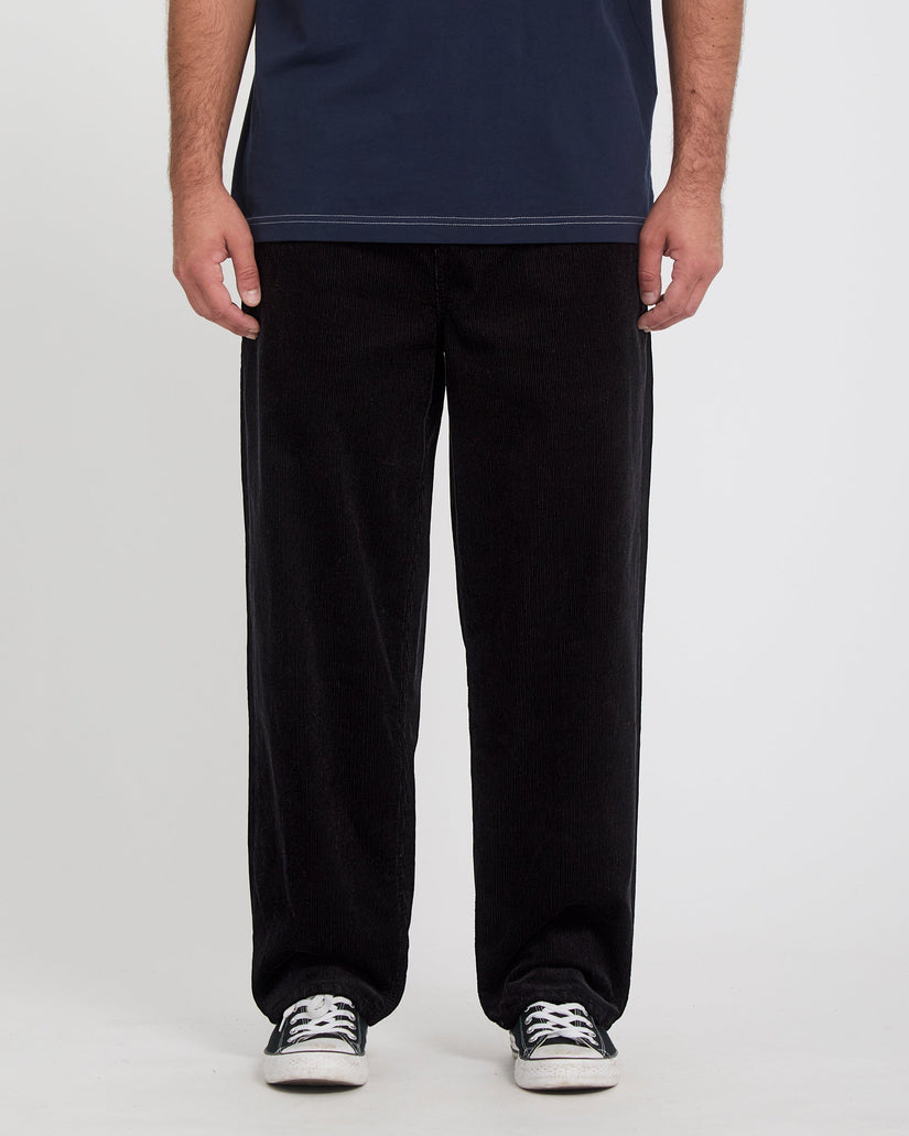 Freazy Loose Corduroy Trousers - Black