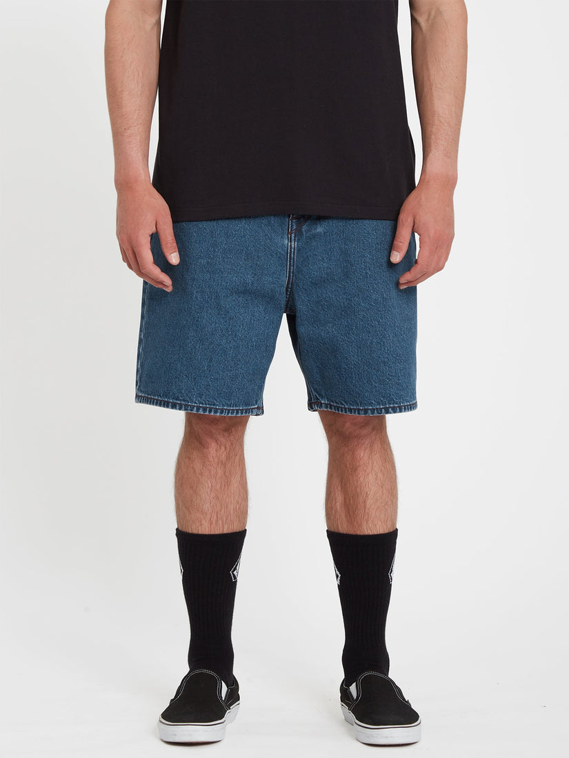 Billow Denim Shorts - INDIGO RIGIDE WASH