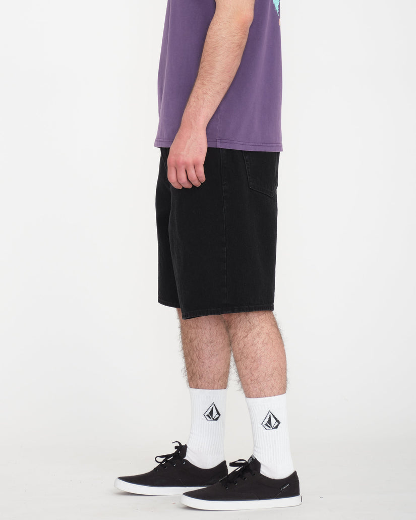 Billow 22" Denim Short - Black