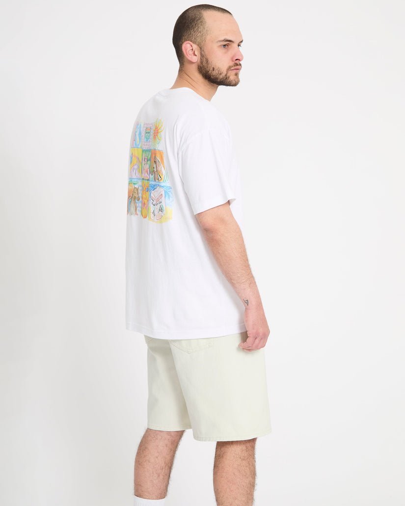 Billow 22" Denim Short - Dirty White