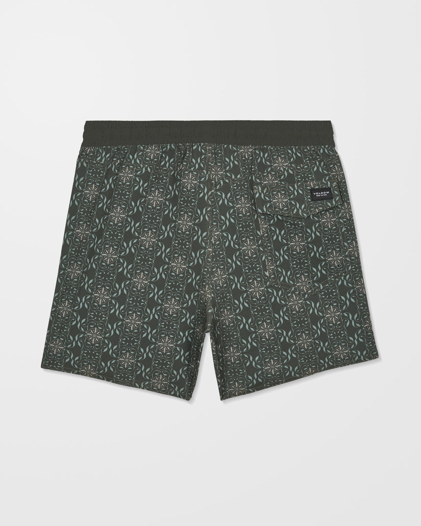 Lido Print Trunk 16" Boardshort - Squadron Green