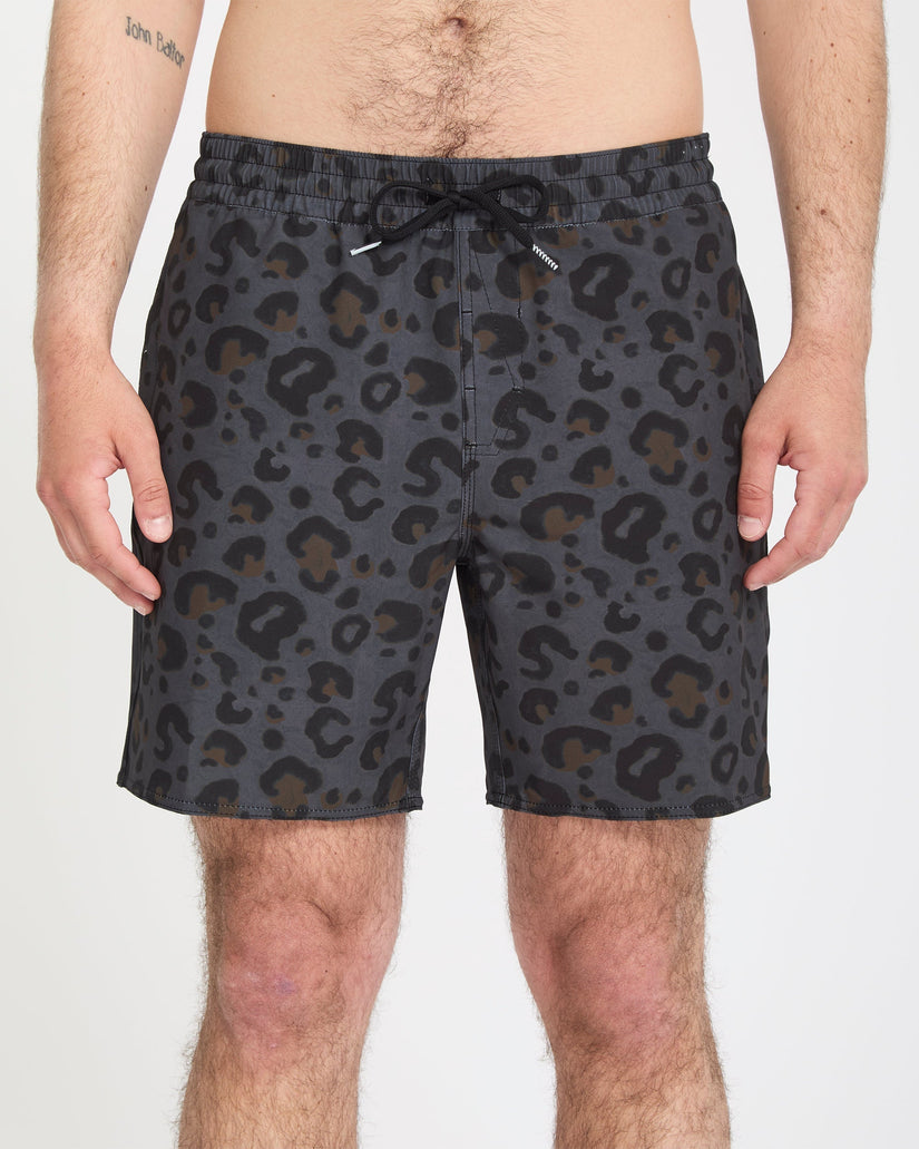 Melange Trunk 17" Boardshort - Asphalt Black