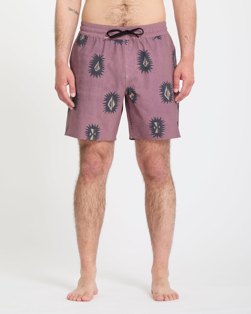 Psyche Cotton Trunk 17" Boardshort - Stone Rose