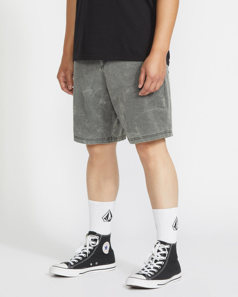 Stone Faded 19" Hybrid Shorts - STEALTH