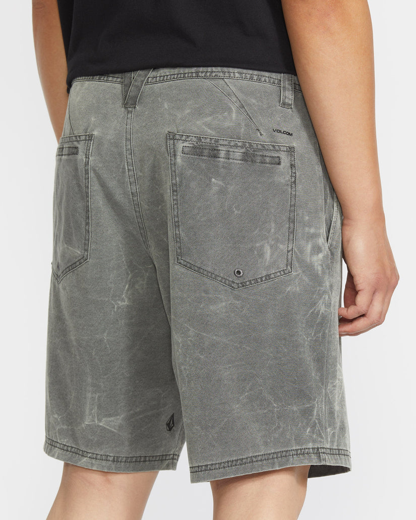 Stone Faded 19" Hybrid Shorts - STEALTH
