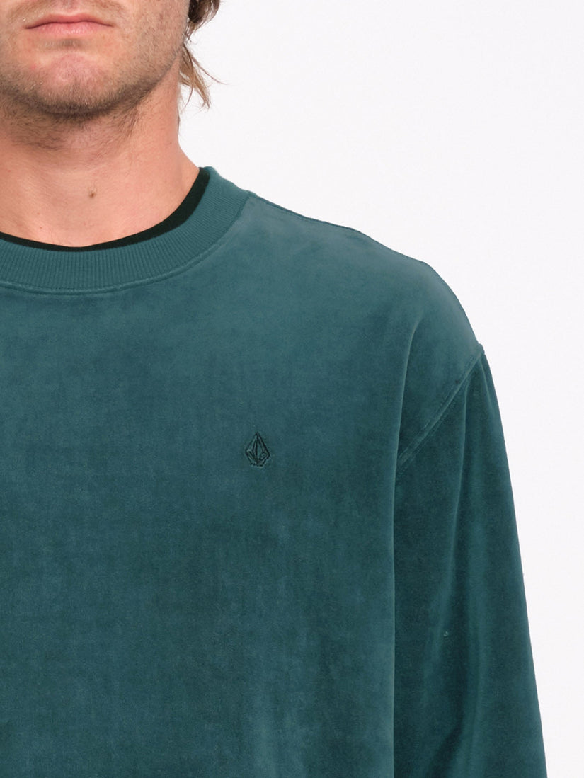 Single Stone Velvet Sweatshirt - Evergreen