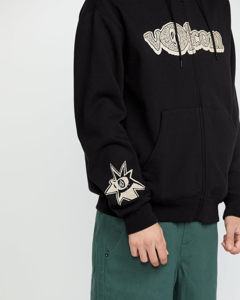 Sweat à Capuche Zippé Volcom Ent - BLACK
