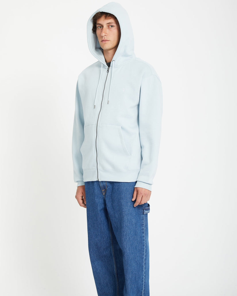 Sweat à Capuche Zippé Single Stone - CAROLINA BLUE