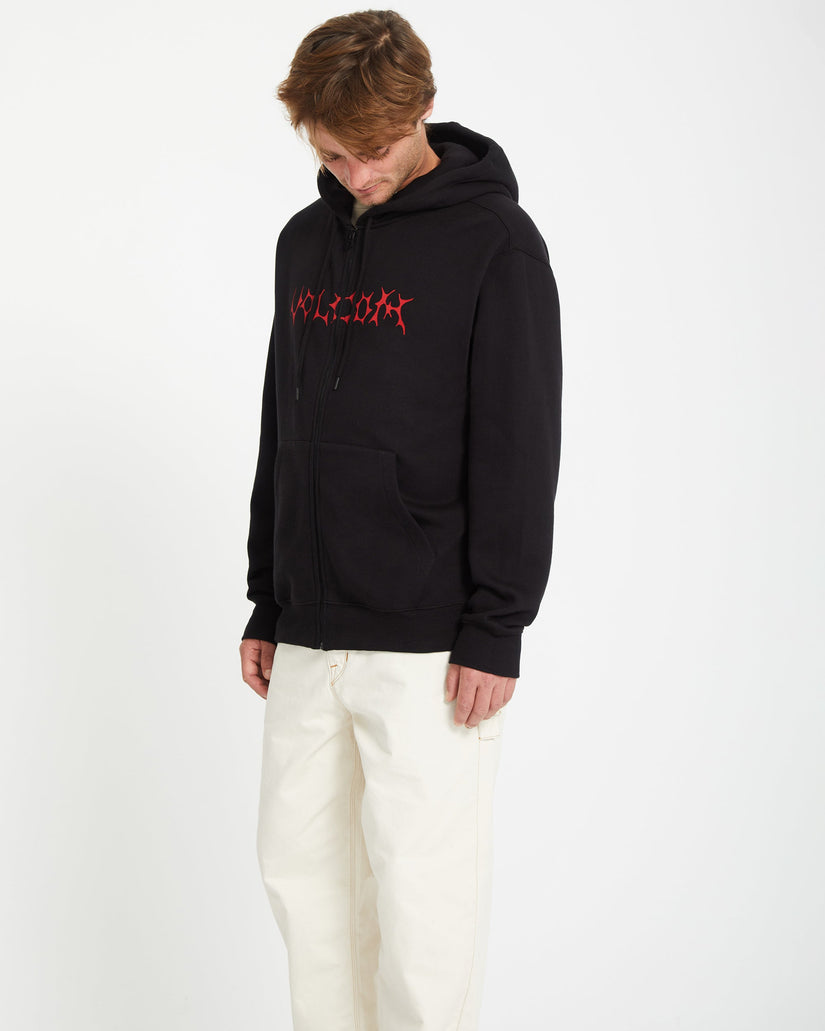 Sweat à Capuche Zippé Watanite - BLACK
