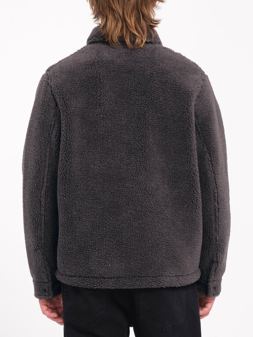 Edwart II Zip Sherpa Jacke - Asphalt Black