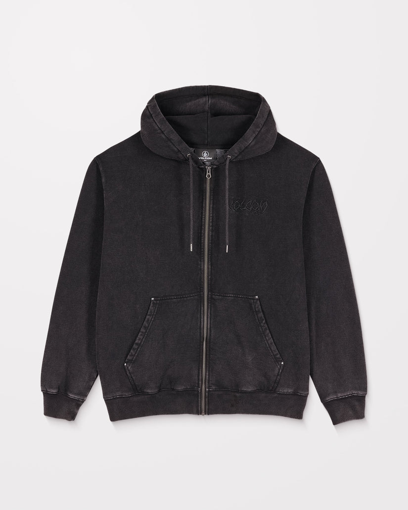 Sweat À Capuche Zippé Studder - Black