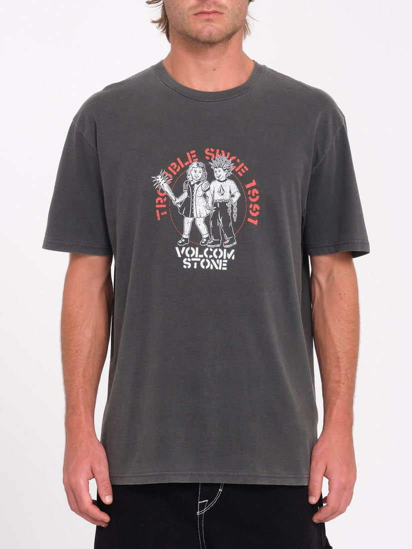 T-shirt Trouble Couple - BLACK
