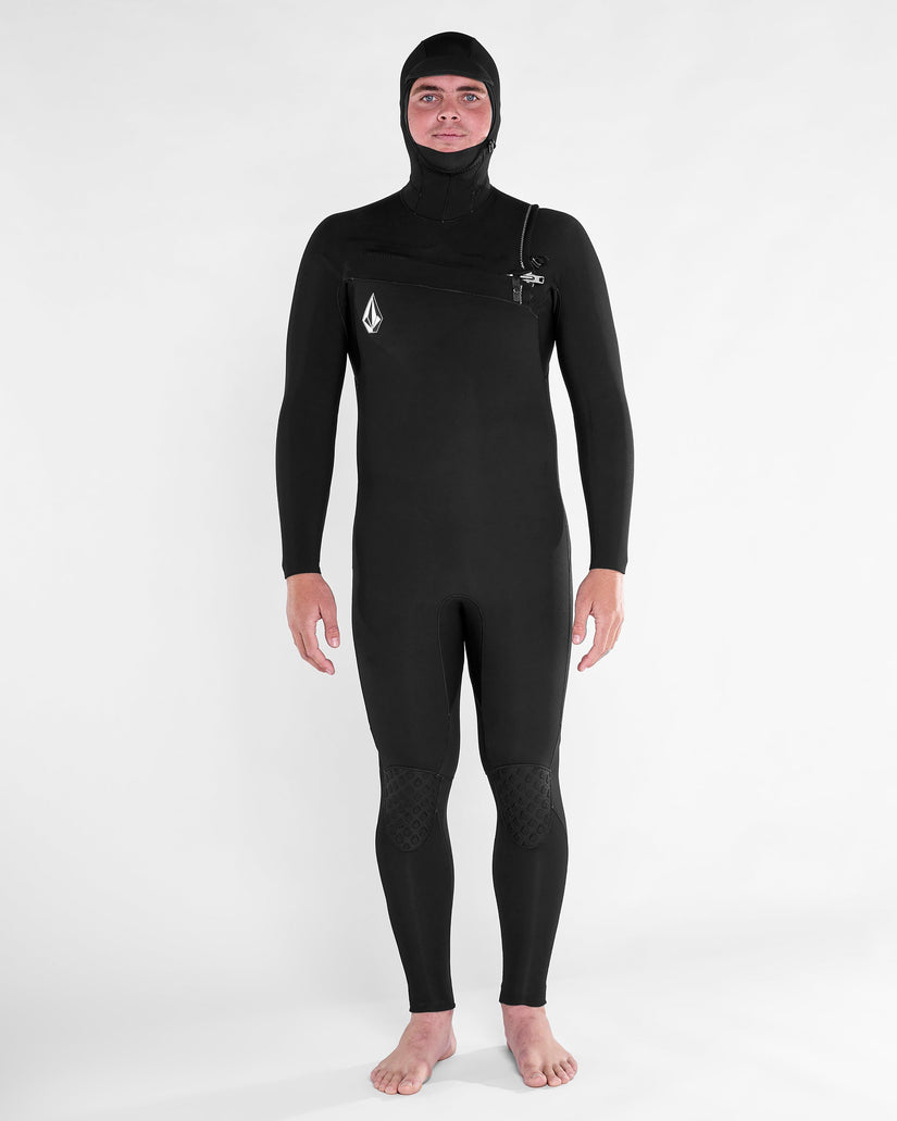 Modulator 4/3Mm Hooded Chest Zip Wetsuit - Black