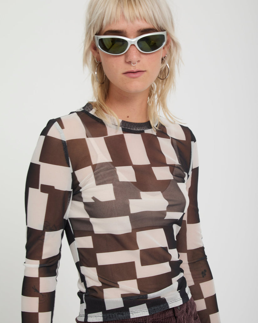 Carrau Mesh Top - White