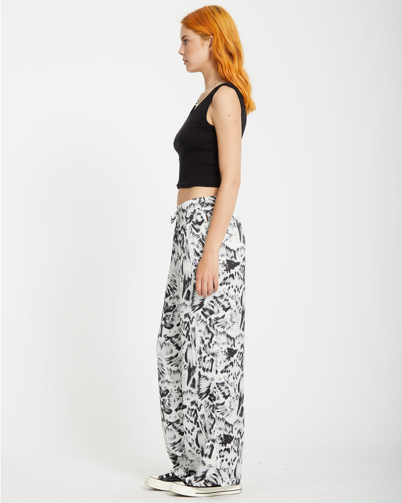 Pantalon Alix Elasticated Waist - BLACK WHITE