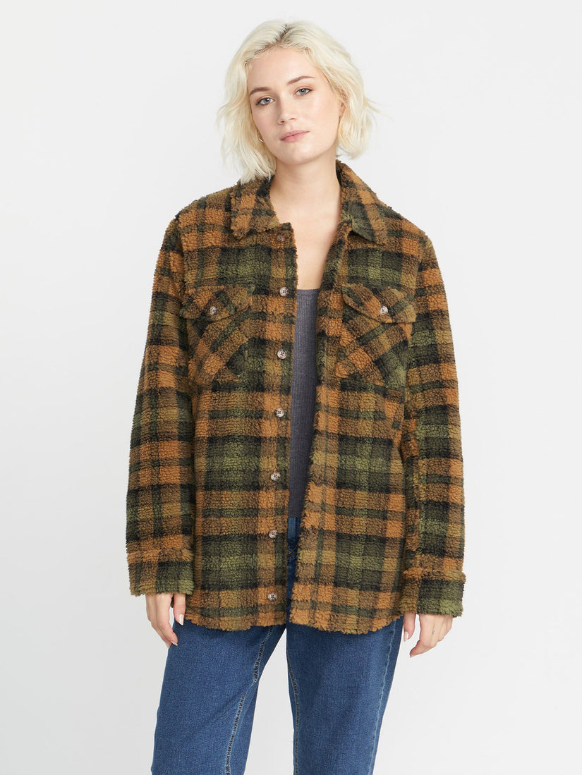 SILENT SHERPA JACKET (B1512105_BRZ) [F]