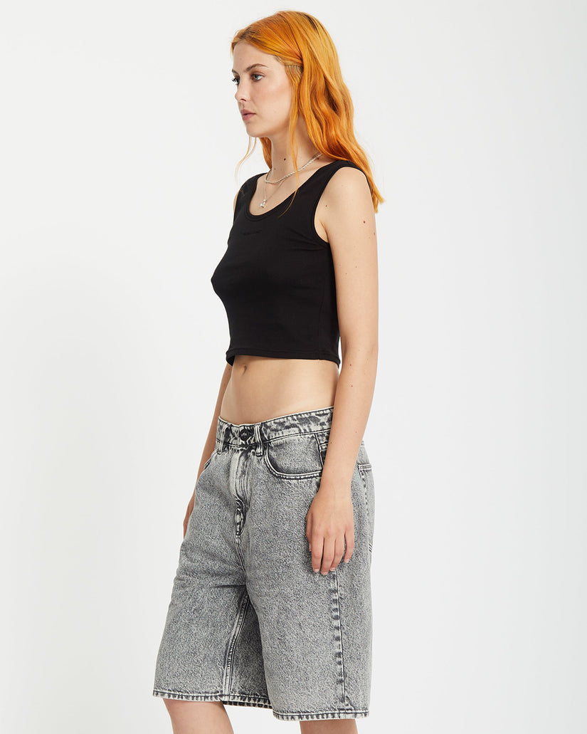Beeggy Denim Shorts - GREY VINTAGE