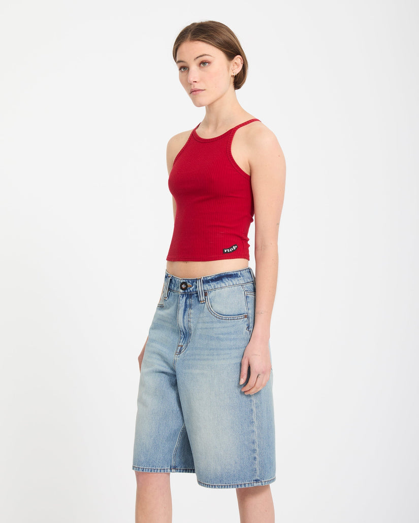 Beeggy Denim Short - Dusty Blue Wash