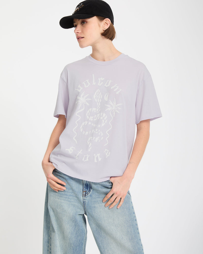Burnout Boyfriend T-Shirt - Dusty Lavender