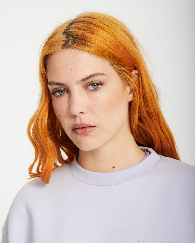 Stone Heart Up Pullover - DUSTY LAVENDER