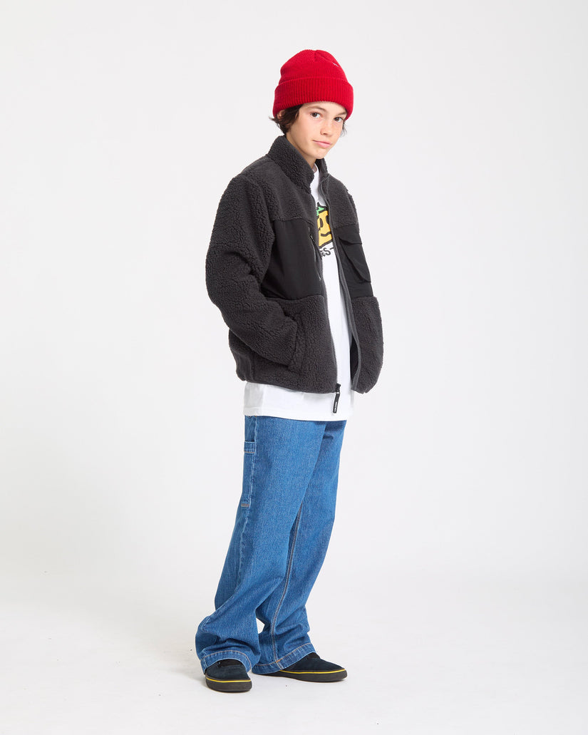 Storm Stone Full Zip Sherpa - Asphalt Black - (KIDS)