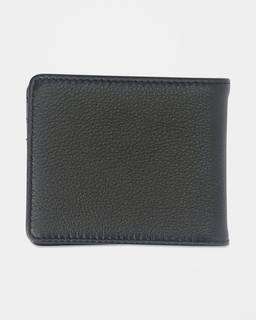 Porte Monnaie En Cuir Single Stone - Black