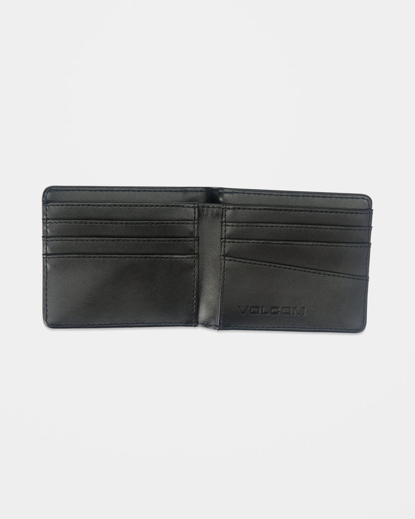 Porte Monnaie En Cuir Single Stone - Black