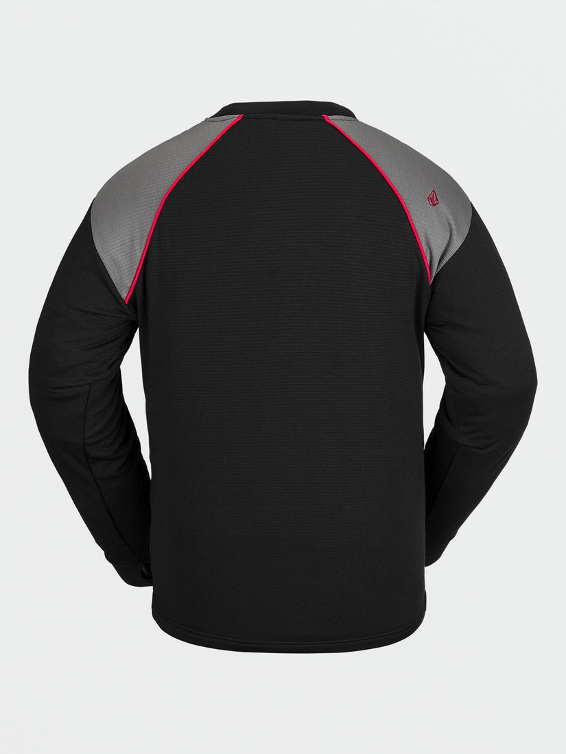 WAFFLE BACKED CREW FLEECE (G4652300_BLK) [B]