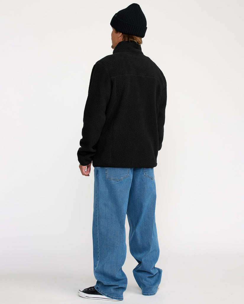 Nelson Sherpa Full Zip Jacke - Black