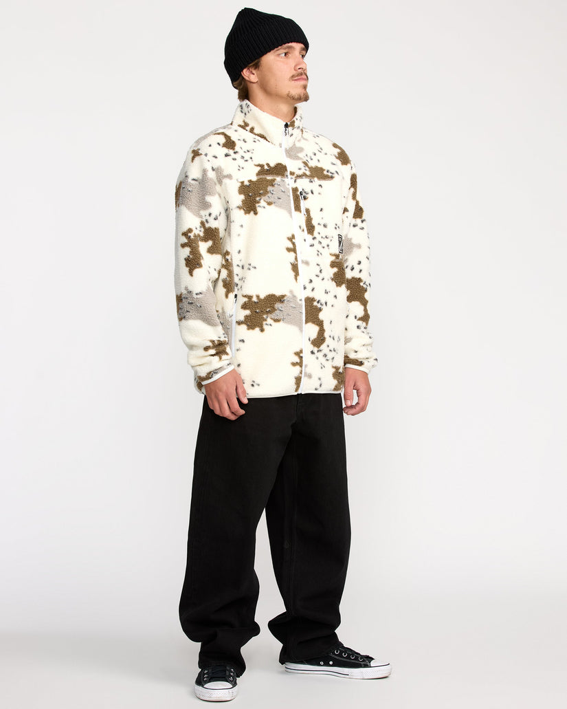Nelson Sherpa Full Zip Jacke - White