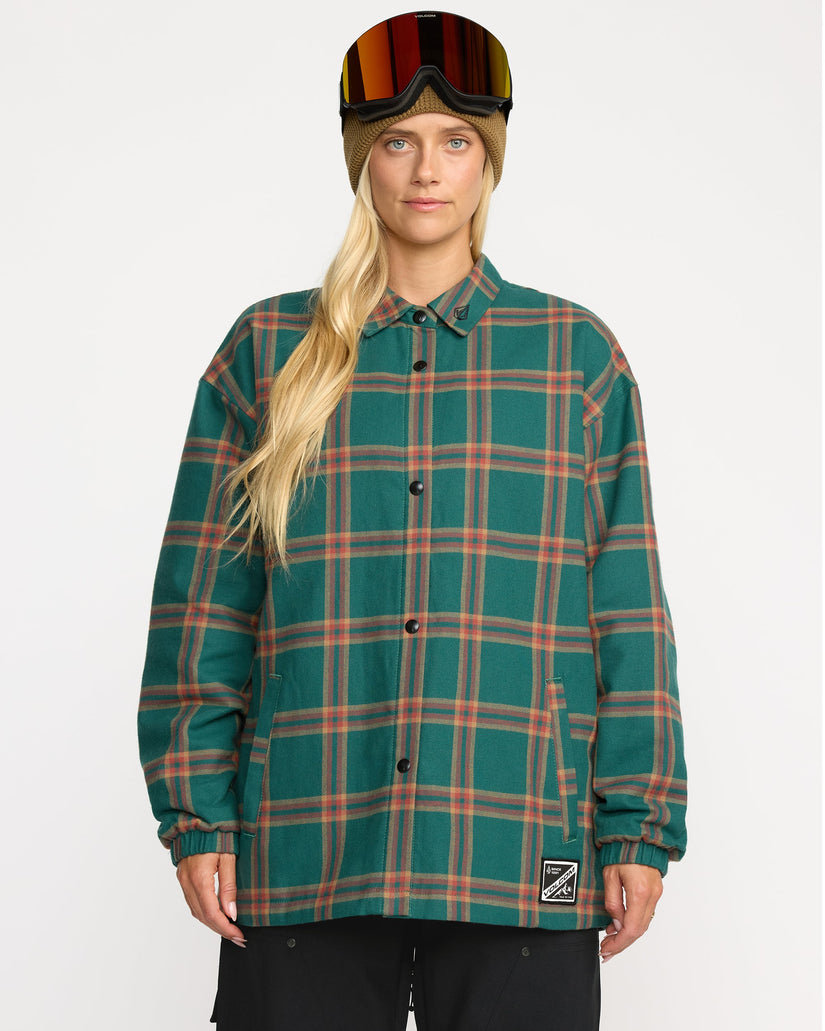 Insulated Riding Flannel Jacke - Atlantic Deep