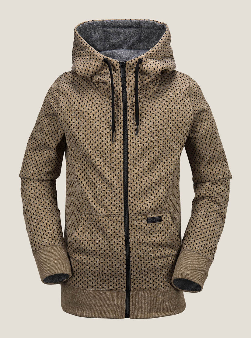 Stone Dot Fleece - Moss
