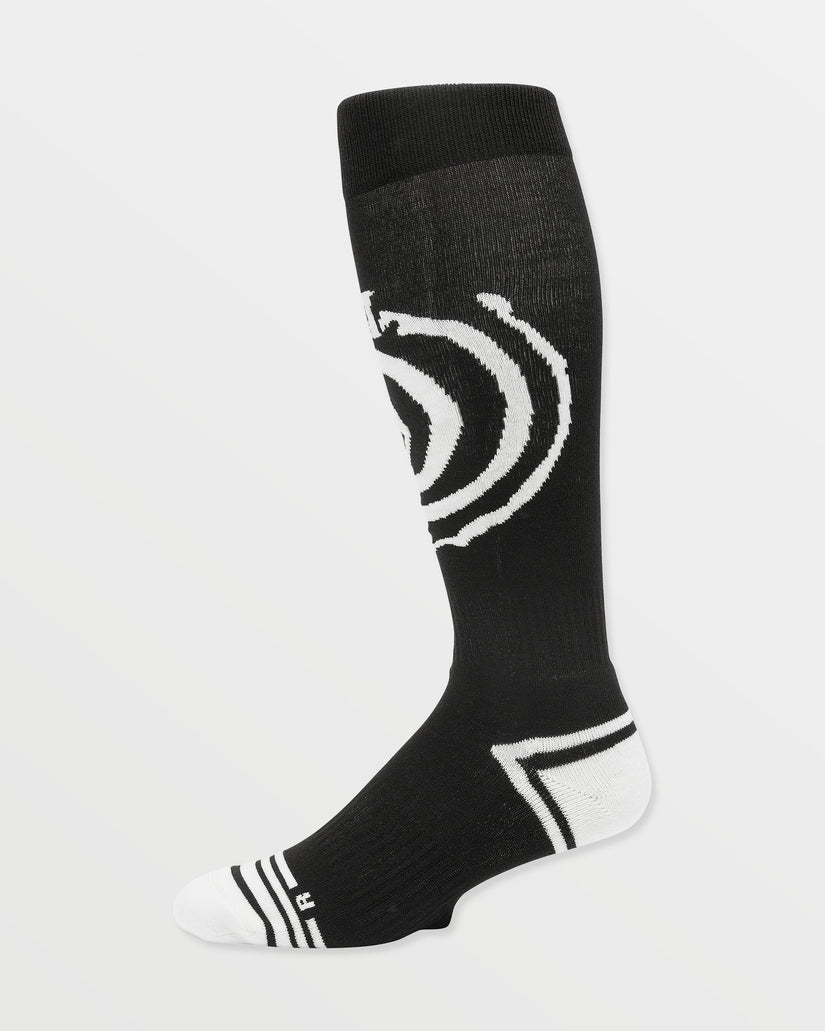 Spiral Over-The-Calf Socken - Black
