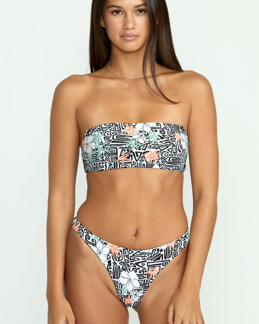 Sol Rebel Tube Bandeau Bikini Top - Star White