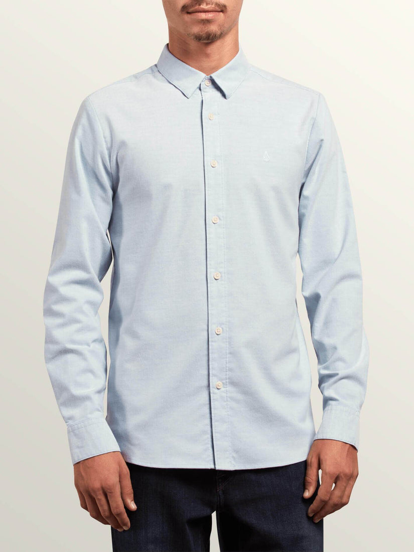 Oxford Stretch Long Sleeve Shirt  - Wrecked Indigo
