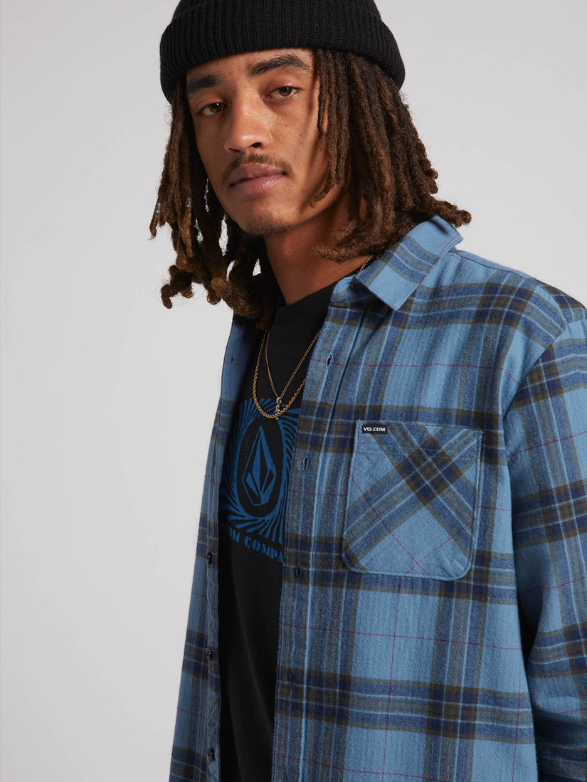 Caden Plaid Shirt - Blue Rinse (A0531906_RNE) [2]