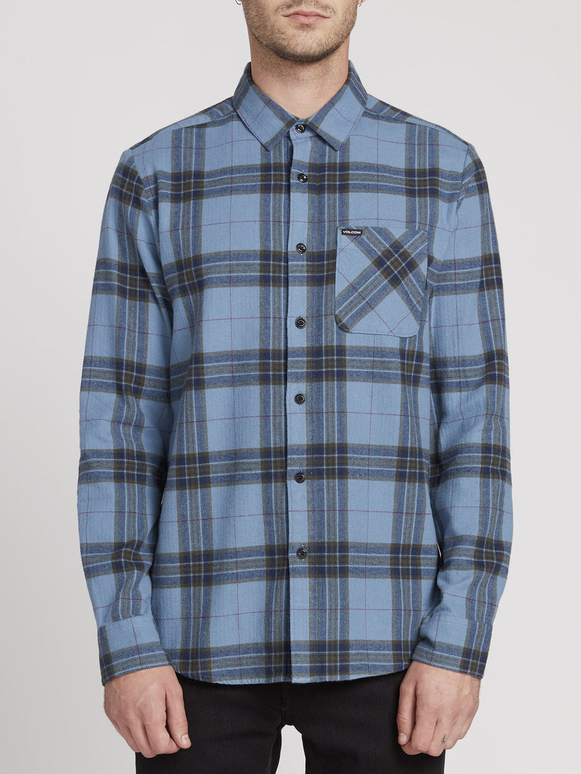 Caden Plaid Shirt - Blue Rinse (A0531906_RNE) [F]