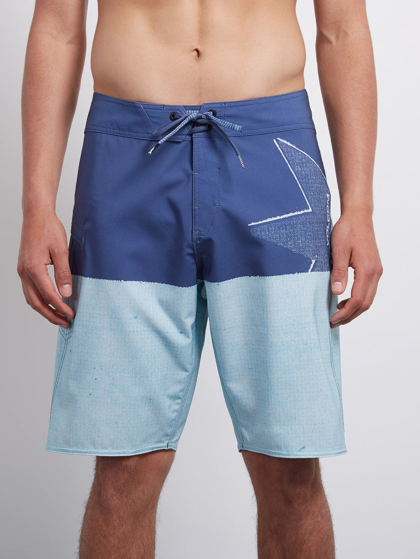 Lido Block Mod Boardshorts - Deep Blue