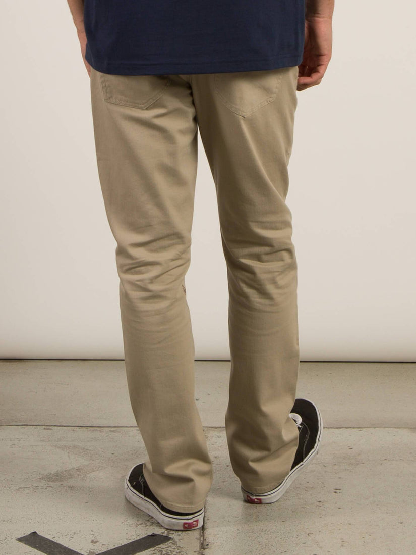 Vorta 5 Pocket Slub Slim Fit Jeans - Khaki