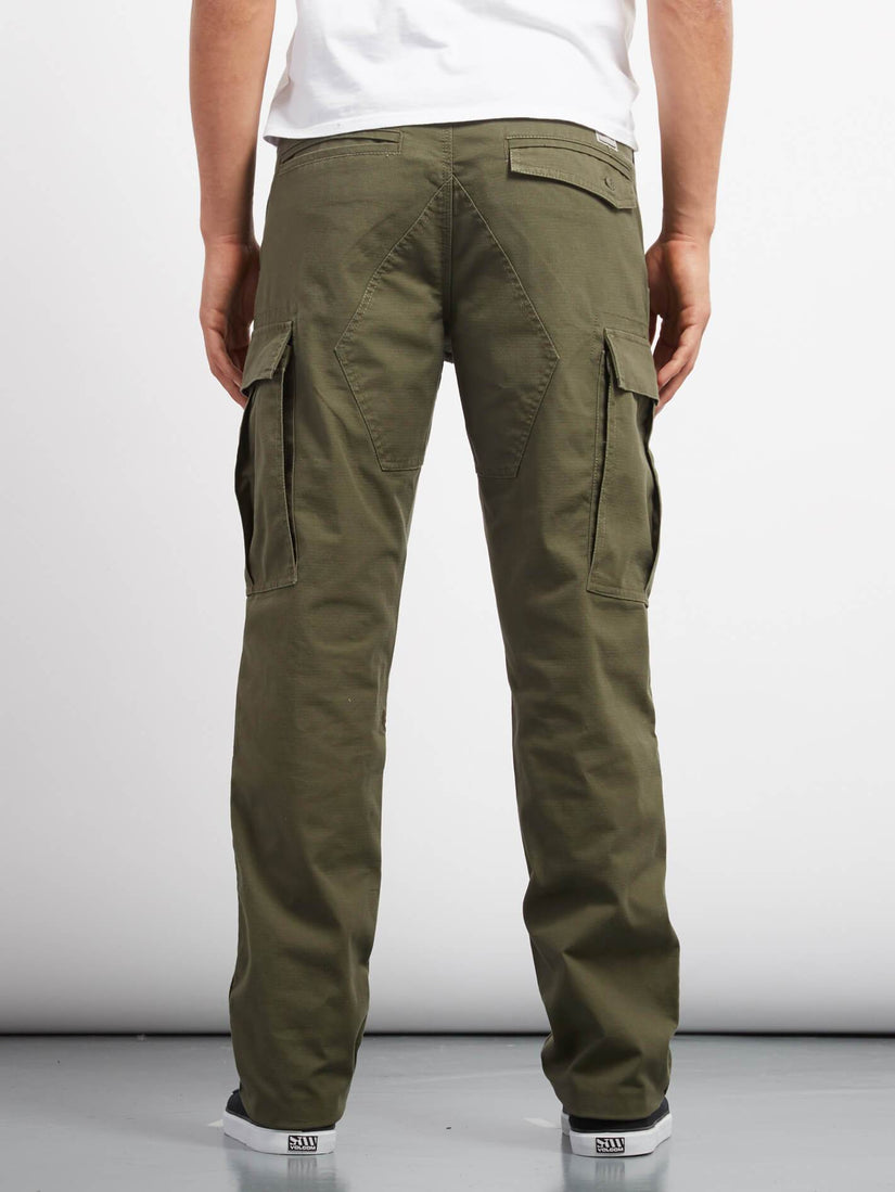 Strngr Reg Tap Cargo Trousers - Military
