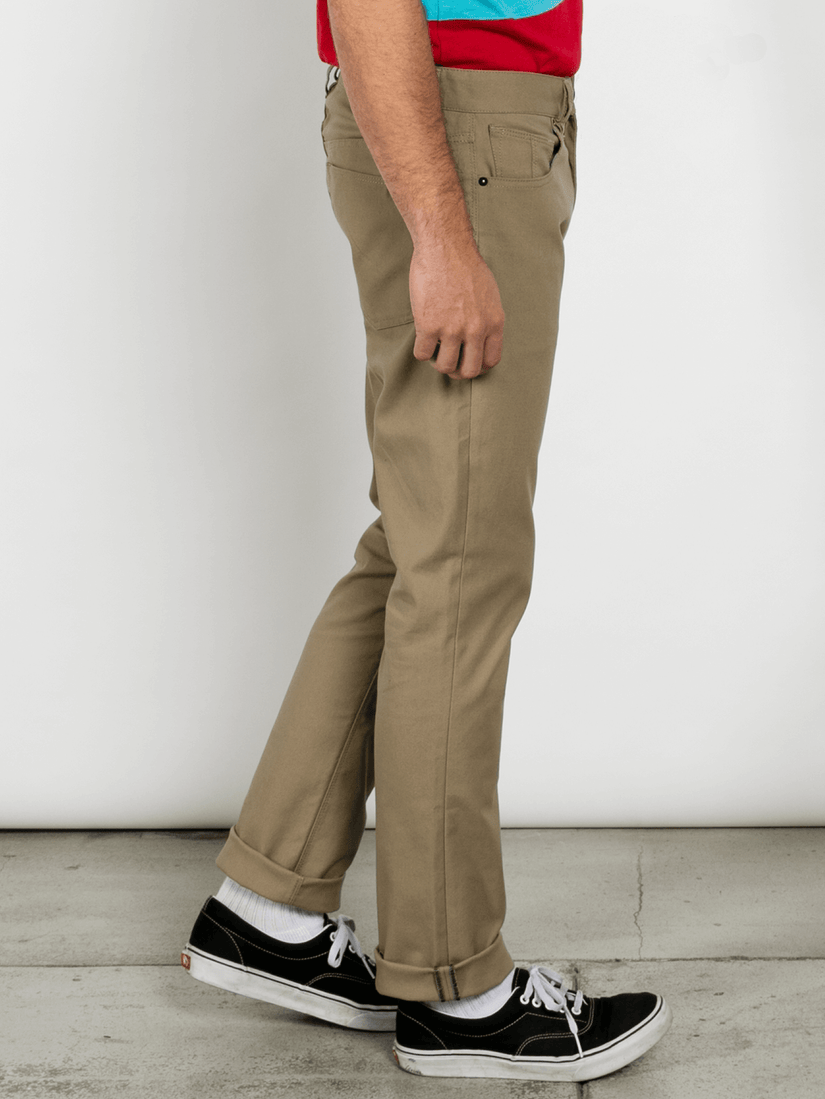 Burger X Volcom 5 Pocket Jeans - Khaki