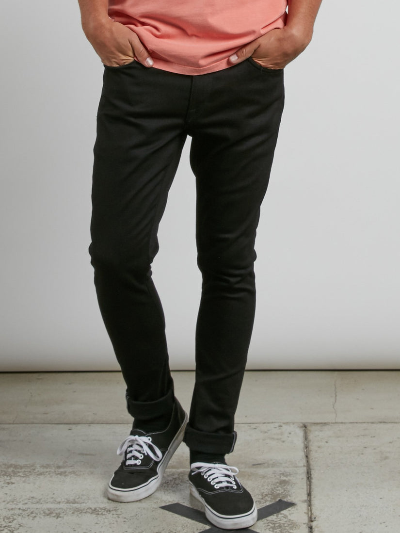 Vorta Tapered Jeans - Black On Black