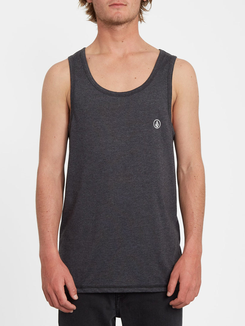 Circle Blanks Tank top - HEATHER BLACK (A4512054_HBK) [F]