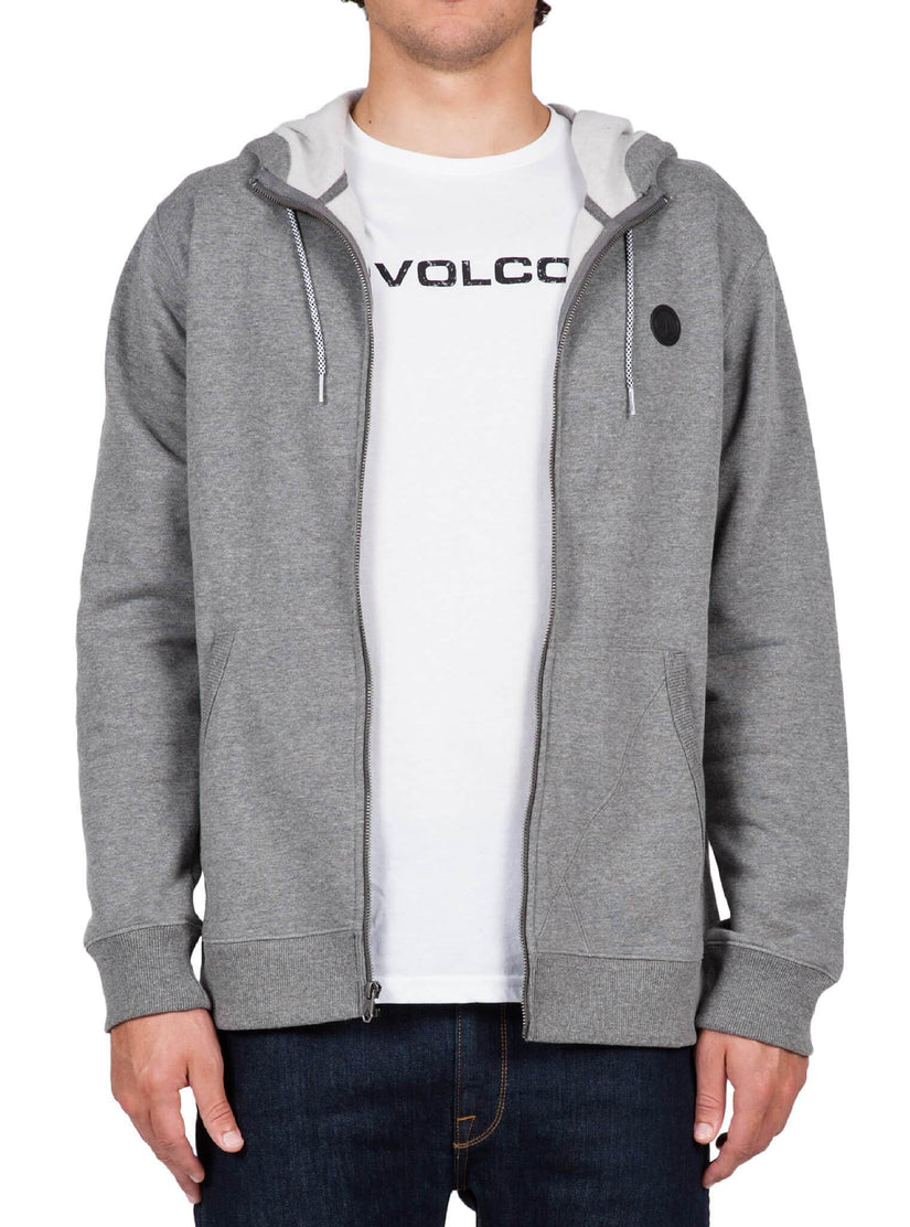 SNGL STN ZIP DARK GREY